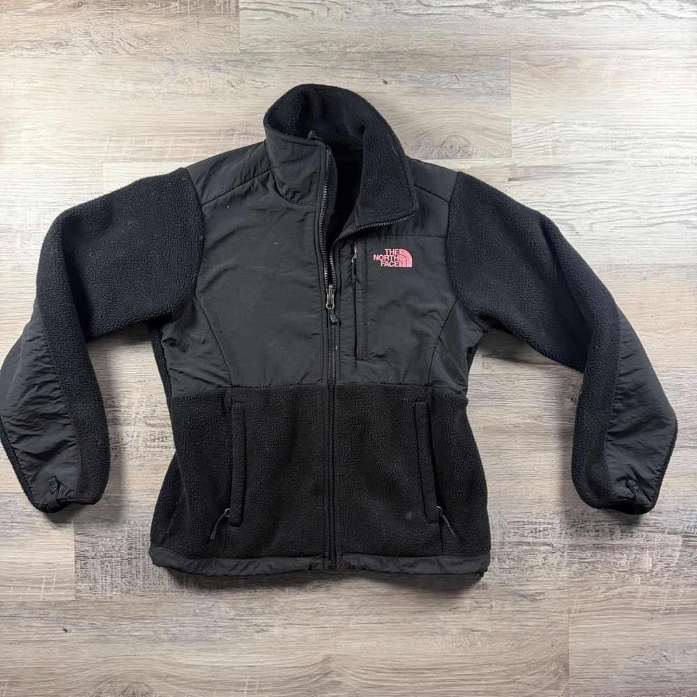 The North Face Womens Denali Polartec Fleece Jacket Black Pink XS Gorpcore Hike